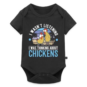 Poulets Élevage de poulets Éleveur de poulet - Body à manches courtes Premium Bébé - noir - Devant