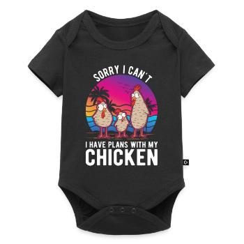 Poulets Élevage de poulets Éleveur de poulet - Body à manches courtes Premium Bébé - noir - Devant