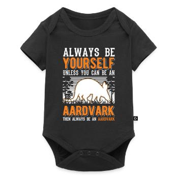 Sois toujours toi-même Aardvark Erdferkel - Body à manches courtes Premium Bébé - noir - Devant