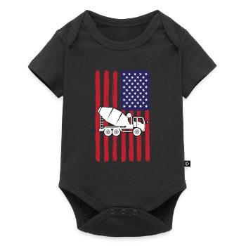 Conception de malaxeurs de camions américains - Body à manches courtes Premium Bébé - noir - Devant