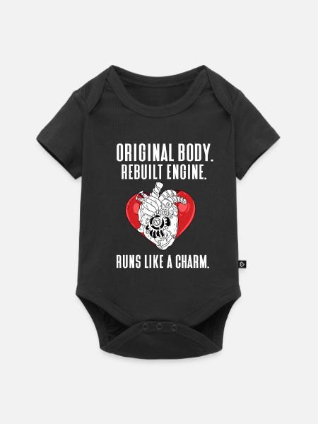 Operation Herz Geschenk - Baby Premium Kurzarmbody - Schwarz