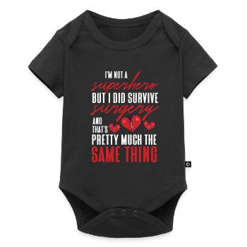 Operation Heart Gift - Baby Premium short-sleeve bodysuit - black - Front