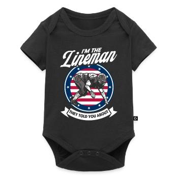 American Football American Football Mannschaft Foo - Baby Premium Kurzarmbody - Schwarz - Vorne
