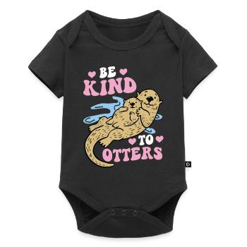 Be kind to otters - Otter - Baby Premium short-sleeve bodysuit - black - Front
