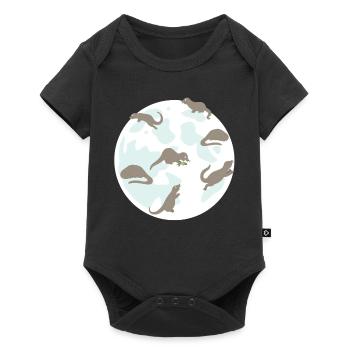 Otter on the Moon - Otter Space - Baby Premium short-sleeve bodysuit - black - Front