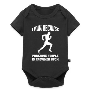 Joggeurs course en forme jogging entraînement cardio race - Body à manches courtes Premium Bébé - noir - Devant