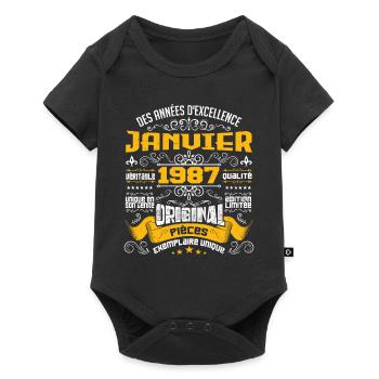 JANVIER 1987 | ORIGINAL PIÈCES - Body à manches courtes Premium Bébé - noir - Devant