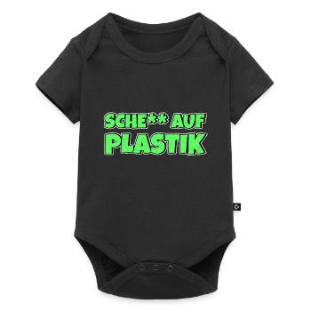 Keep The Sea Plastic Free Umweltschutz Meer retten - Baby Premium Kurzarmbody - Schwarz - Vorne
