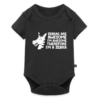 Zebras Are Awesome I'm Awesome Therefore I'm A - Baby Premium short-sleeve bodysuit - black - Front