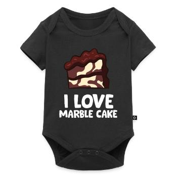 Marble Cake - I love marble cake - Baby Premium short-sleeve bodysuit - black - Front