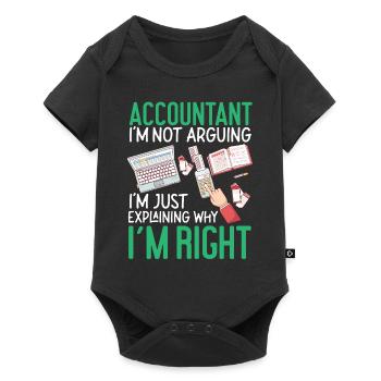 Accountant Bookkeeper Accounting - Baby Premium short-sleeve bodysuit - black - Front