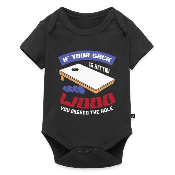 Si votre sac touche du bois, vous avez le trou - Body à manches courtes Premium Bébé - noir - Devant