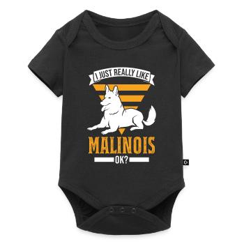 I just really like Malinois ok Belgian Malinois - Baby Premium short-sleeve bodysuit - black - Front