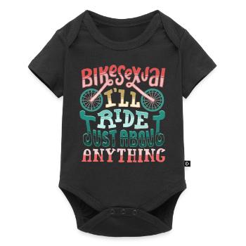 Bikesexual, Bicycle, Cycling - Baby Premium short-sleeve bodysuit - black - Front