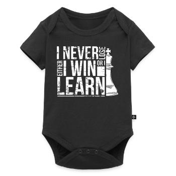 Chess player, I never lose, Chess - Baby Premium short-sleeve bodysuit - black - Front