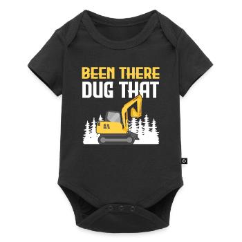 Funny excavator saying - Baby Premium short-sleeve bodysuit - black - Front