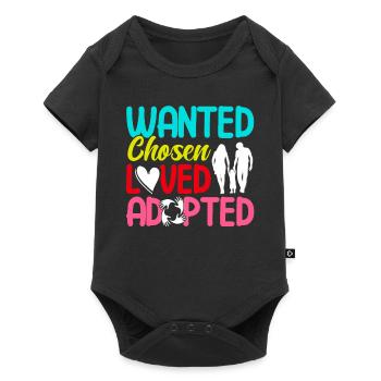 Adoption of children Adoption foster parents - Baby Premium short-sleeve bodysuit - black - Front