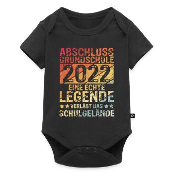 Grundschule - Eine Legende Grundschule Abschluss 2 - Baby Premium Kurzarmbody - Schwarz - Vorne