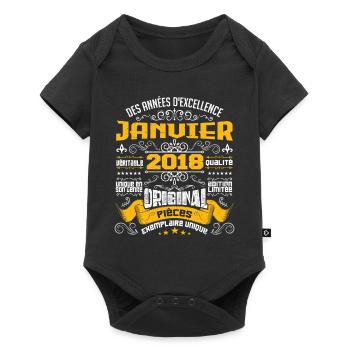 JANVIER 2018 | ORIGINAL PIÈCES - Body à manches courtes Premium Bébé - noir - Devant