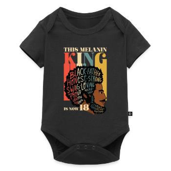 Dieser Melaninkönig Ist Jetzt 18 Juneteenth 18. - Baby Premium Kurzarmbody - Schwarz - Vorne
