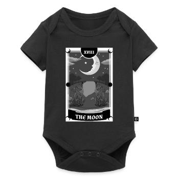 Anime -Tarot -Karte der Mond Gothic - Baby Premium Kurzarmbody - Schwarz - Vorne