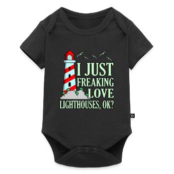 Lighthouse - Baby Premium short-sleeve bodysuit - black - Front