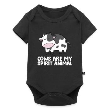 Cattle Cow Cows Are My Spirit Animal - Baby Premium short-sleeve bodysuit - black - Front