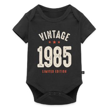 Vintage Born in 1985 - 37th Birthday Retro - Baby Premium short-sleeve bodysuit - black - Front