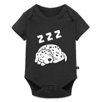 Dalmatian Pajama Cute Dalmatian Dog Sleeping - Baby Premium short-sleeve bodysuit - black - Front