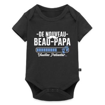 Nouveau Beau Papa Cadeau Père Cool - Body à manches courtes Premium Bébé - noir - Devant