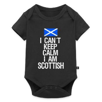 I can not Keep Calm I am Schotte - Baby Premium Kurzarmbody - Schwarz - Vorne