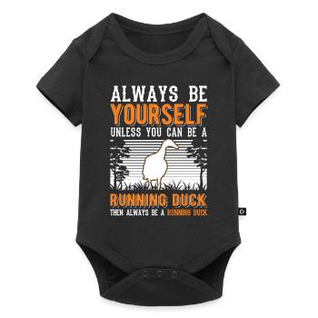 Indian Running Duck Gift Running Duck - Baby Premium short-sleeve bodysuit - black - Front