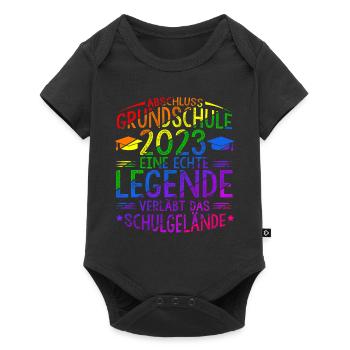 Grundschule Legende verläßt Schulgelände Abschluss - Baby Premium Kurzarmbody - Schwarz - Vorne