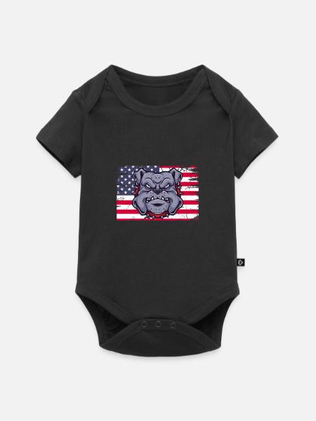 American Bulldog - Baby Premium Kurzarmbody - Schwarz