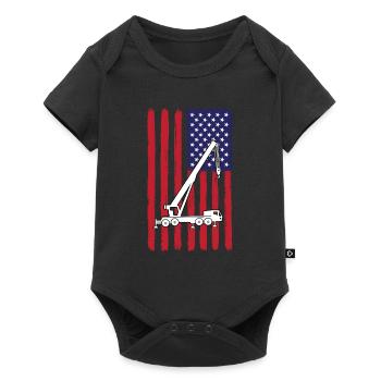 USA Crane - Baby Premium short-sleeve bodysuit - black - Front