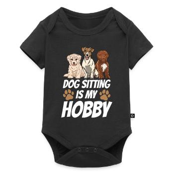 Hundesitting Ist Mein Hobby Sitter Dog Sitting - Baby Premium Kurzarmbody - Schwarz - Vorne