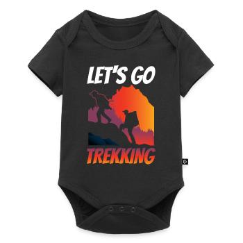 Partons trekking amateurs de randonnée randonneurs - Body à manches courtes Premium Bébé - noir - Devant