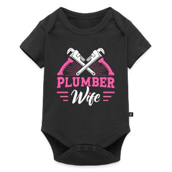 Plombier Plombiers Cadeaux - Body à manches courtes Premium Bébé - noir - Devant