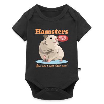 Hamster Golden Hamster Hamster Nain Cadeau - Body à manches courtes Premium Bébé - noir - Devant
