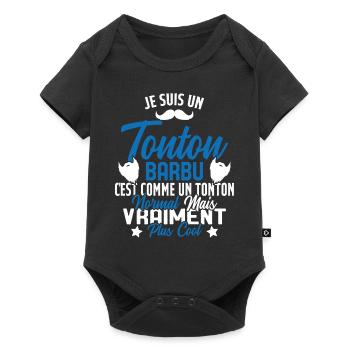 Tonton Barbu Humour Cadeau Onlce - Body à manches courtes Premium Bébé - noir - Devant