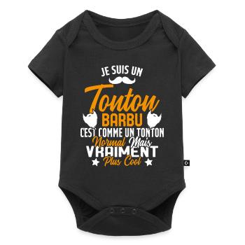 Tonton Barbu Humour Cadeau Onlce - Body à manches courtes Premium Bébé - noir - Devant