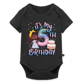 It's my 5th birthday Melanin Kid Juneteenth - Baby Premium short-sleeve bodysuit - black - Front