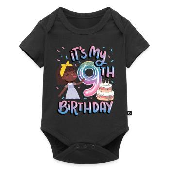 It's my 9th birthday Melanin Kid Juneteenth - Baby Premium short-sleeve bodysuit - black - Front