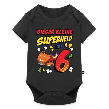 Dieser Kleine Superheld Ist 6 Katzenbesitzer 6. - Baby Premium Kurzarmbody - Schwarz - Vorne