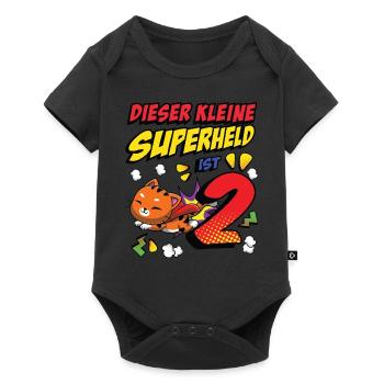 Dieser Kleine Superheld Ist 2 Cat Owner 2nd - Baby Premium Kurzarmbody - Schwarz - Vorne