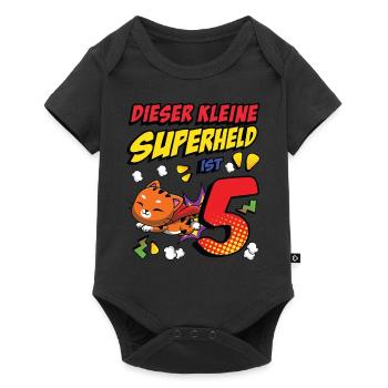 Dieser Kleine Superheld Ist 5 Katzenbesitzer 5. - Baby Premium Kurzarmbody - Schwarz - Vorne