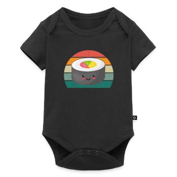 Maki sushi nourriture poisson cru japon sushi japonais - Body à manches courtes Premium Bébé - noir - Devant