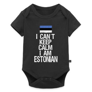 I can not Keep Calm I am Estonian - Baby Premium short-sleeve bodysuit - black - Front