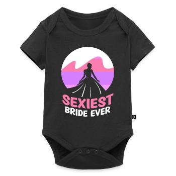 La mariée la plus sexy de tous les temps se marie - Body à manches courtes Premium Bébé - noir - Devant