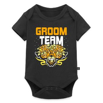 Groom Team Marriage Wedding Party Sayings - Baby Premium short-sleeve bodysuit - black - Front